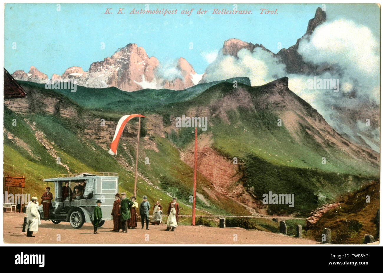 Vue sur la montagne dans le Tyrol du Sud, dans le nord de l'Italie Banque D'Images