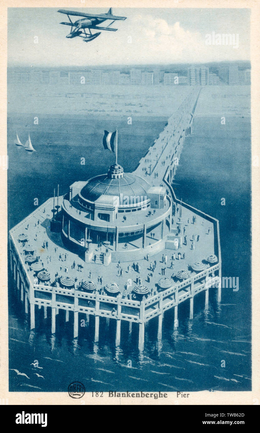 Blankenberge, Belgique - le Belgium Pier Banque D'Images