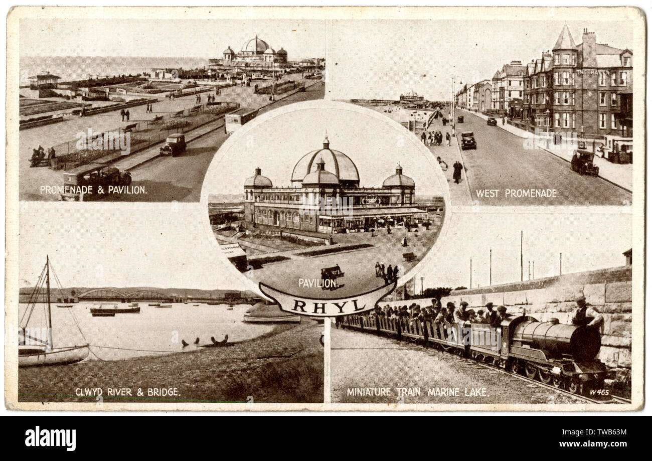 Vue sur Rhyl, au nord du pays de Galles Banque D'Images