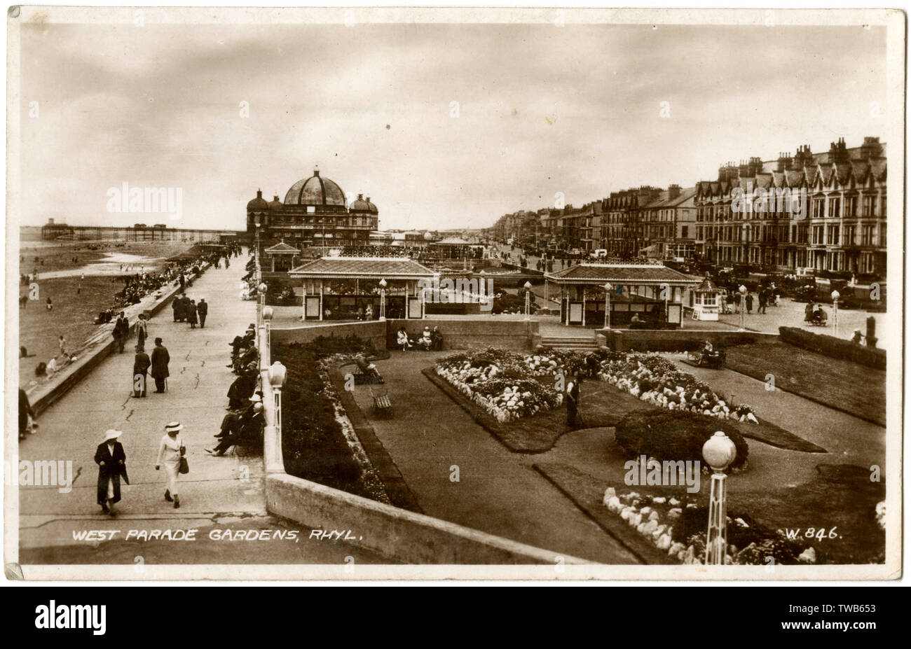 West Parade Gardens, Rhyl, pays de Galles du Nord Banque D'Images