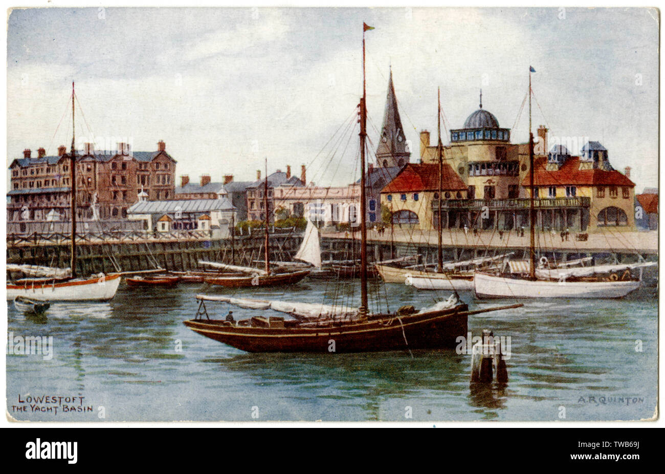 Bassin de yacht, Lowestoft, Suffolk Banque D'Images