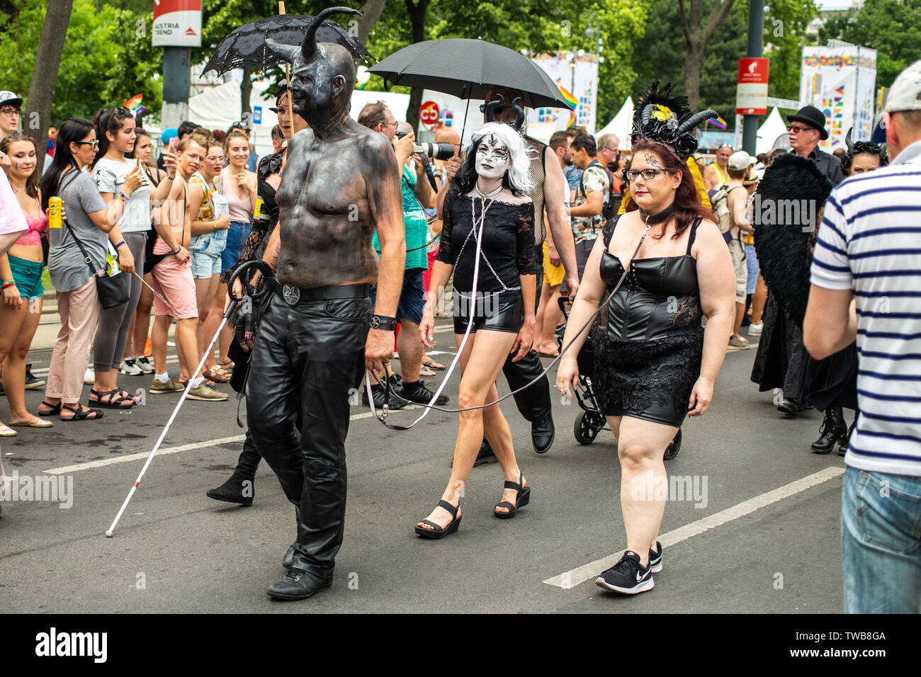 Lors de l'Euro Pride, le plus grand événement de la fierté en Europe. 15 juin 2019 Vienne Banque D'Images