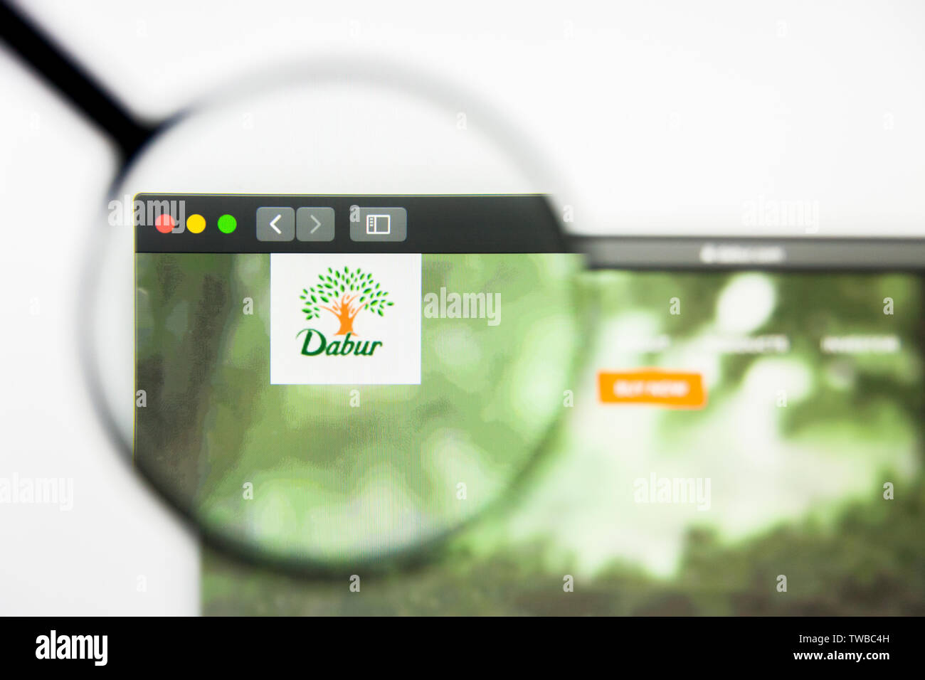 New York, New York State, USA - 18 juin 2019 : éditorial d'illustration de Dabur India Page d'accueil du site. Logo Dabur India visible à l'écran. Banque D'Images New York, New York State, USA - 18 juin 2019 : éditorial d'illustration de Dabur India Page d'accueil du site. Logo Dabur India visible à l'écran. Banque D'Images