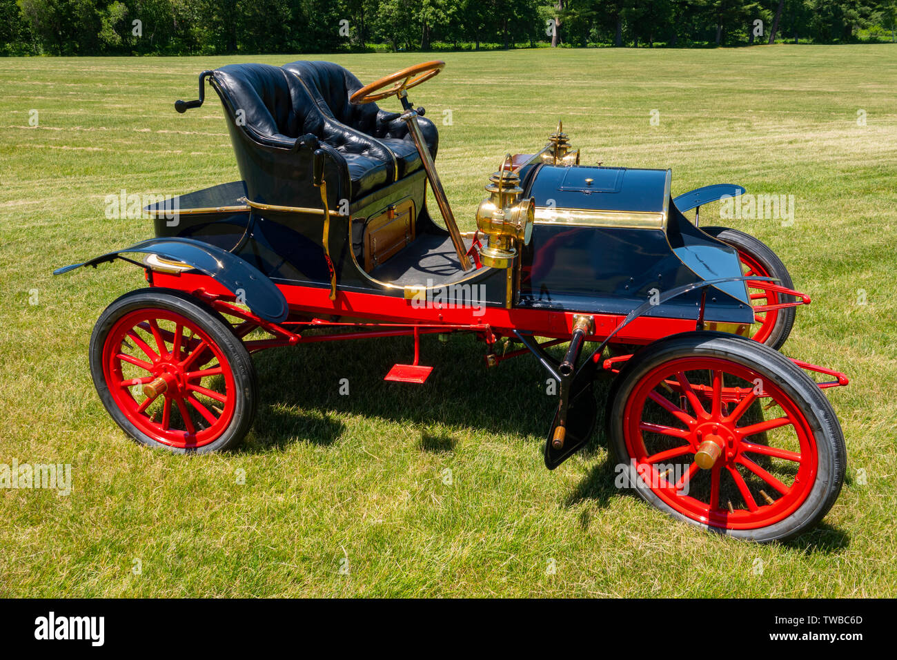 Un Roadster 1901 Lumière Franklin fait à Syracuse New York voiture automobile Banque D'Images