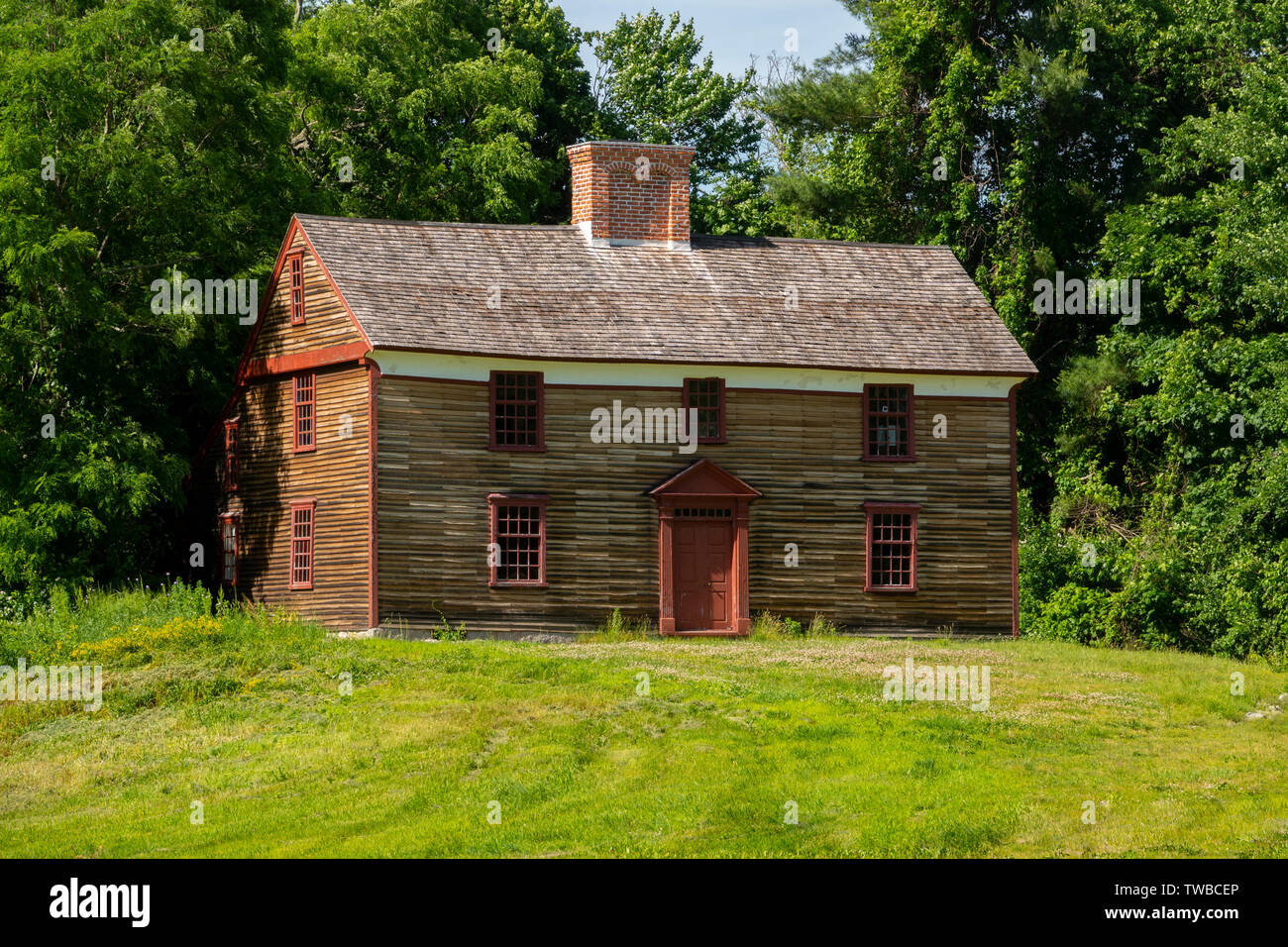 USA Massachusetts MA Le Capitaine William Smith House entre Lexington et Concord Banque D'Images