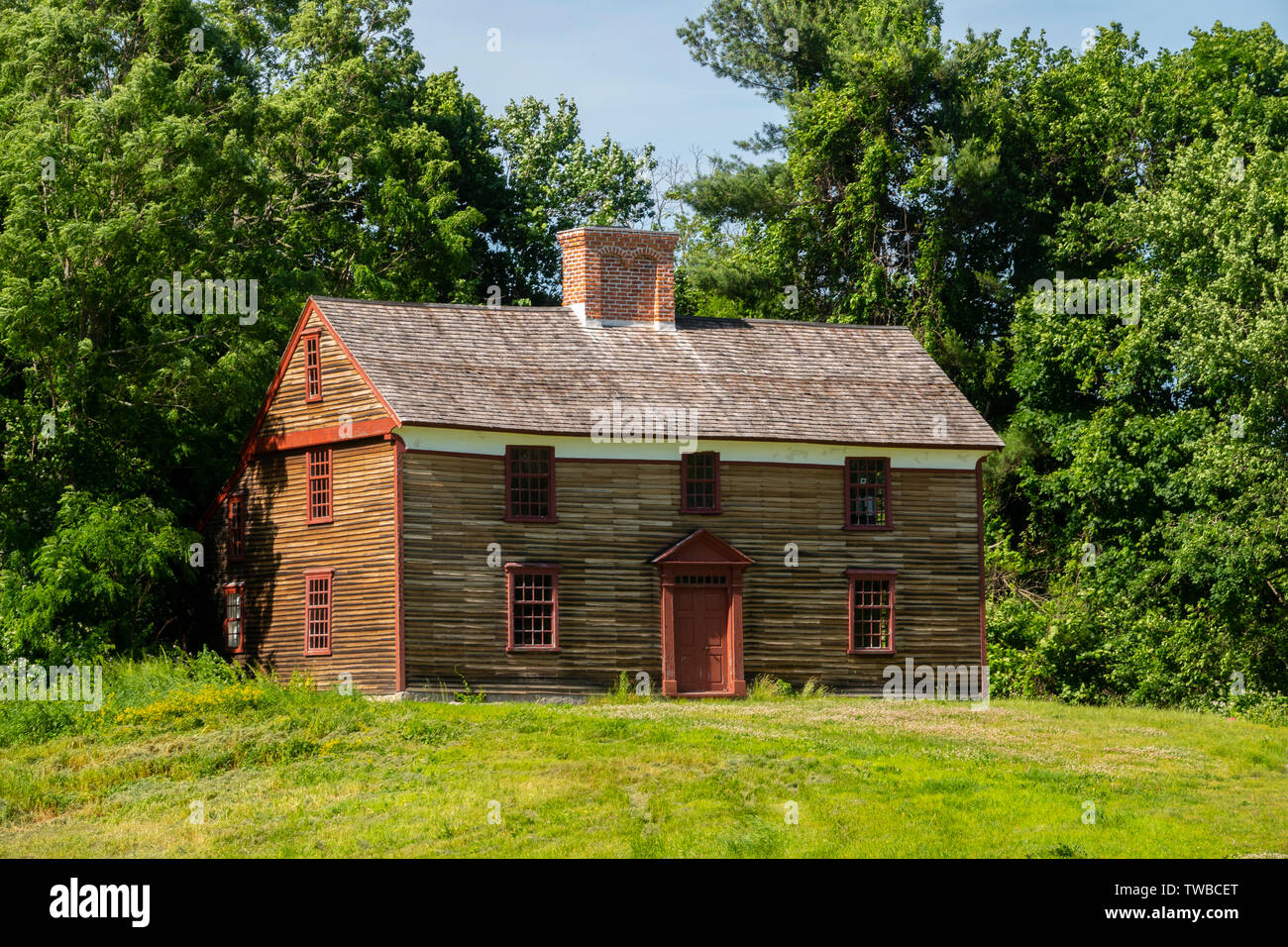USA Massachusetts MA Le Capitaine William Smith House entre Lexington et Concord Banque D'Images