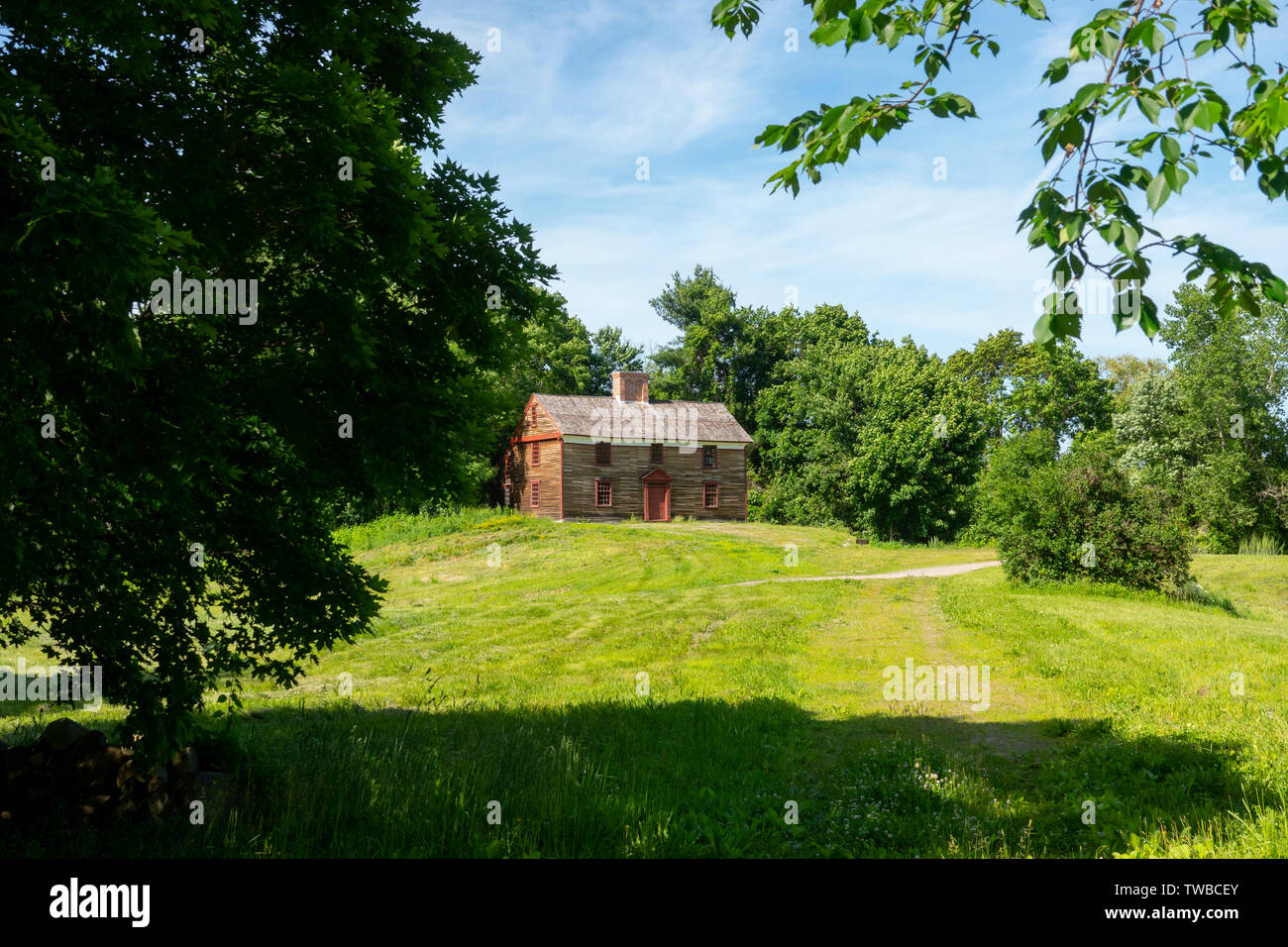 USA Massachusetts MA Le Capitaine William Smith House entre Lexington et Concord Banque D'Images