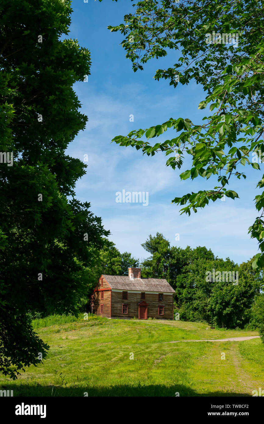 USA Massachusetts MA Le Capitaine William Smith House entre Lexington et Concord Banque D'Images