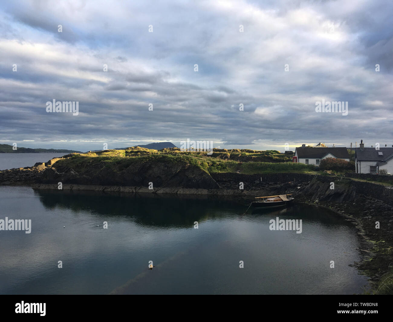 Easdale Island, en Écosse, en été. Banque D'Images