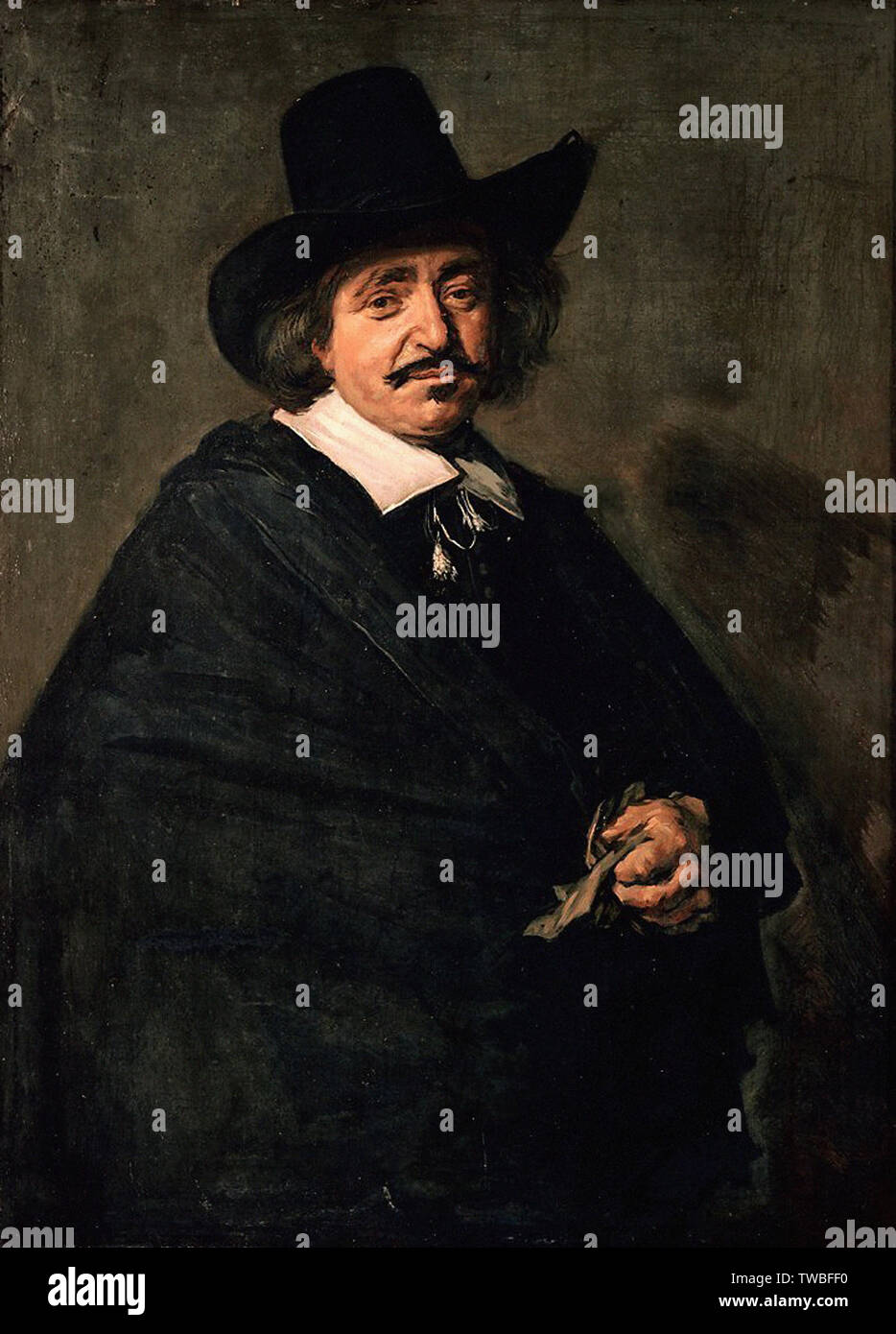 Franz Hals - Portrait Man 1654 Banque D'Images