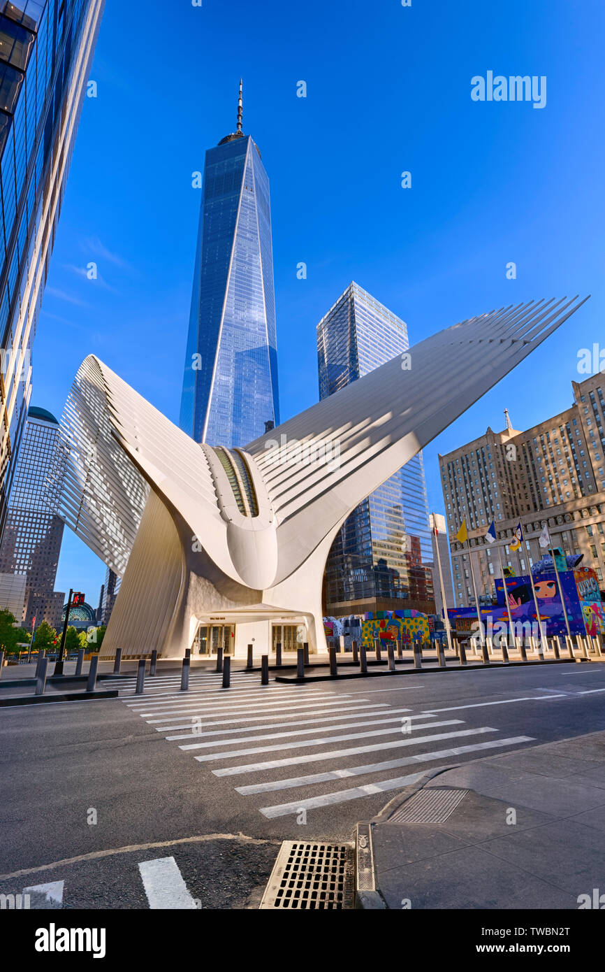 L'Oculus au World Trade Center à New York Banque D'Images