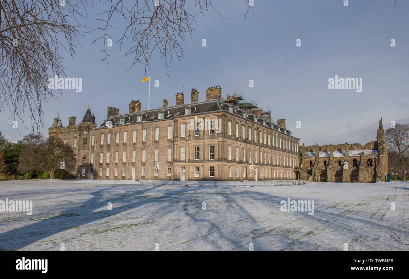 Palais de Holyroodhouse en hiver, Édimbourg, Écosse Photo Copyright Chris Watt Tel - 07887 info@chriswatt.com www.chriswatt.com 554 193 Banque D'Images