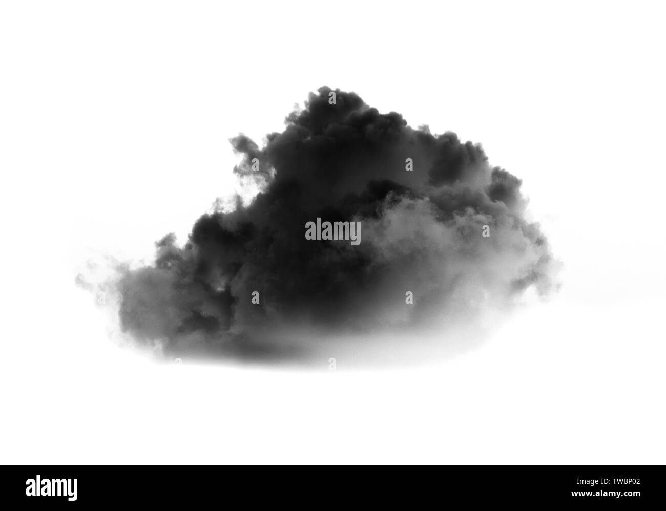 Nuages sur fond blanc fond de ciel. Banque D'Images