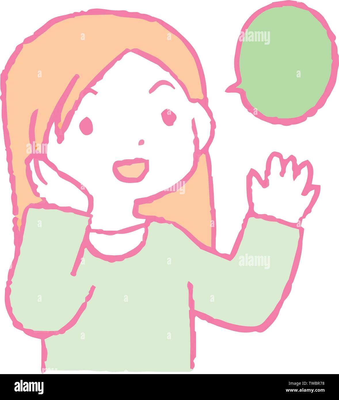 C'est un exemple d'Illustration d'adorables personnes ayant une conversation. Illustration de Vecteur