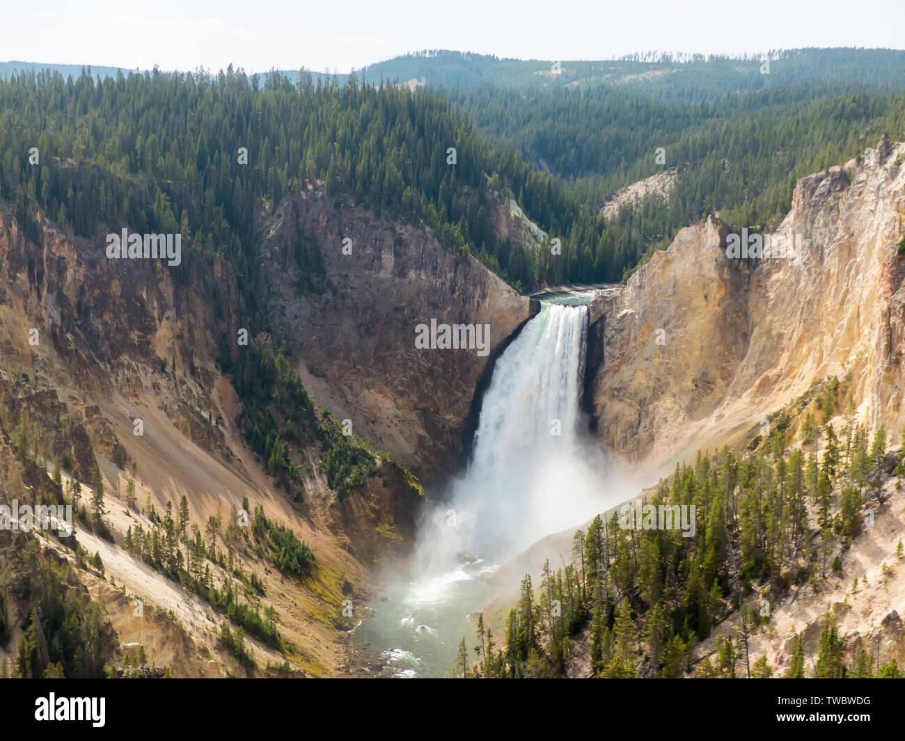 NP Yellowstone (Wyoming) : la tombe inférieure, de la North Rim Drive Banque D'Images