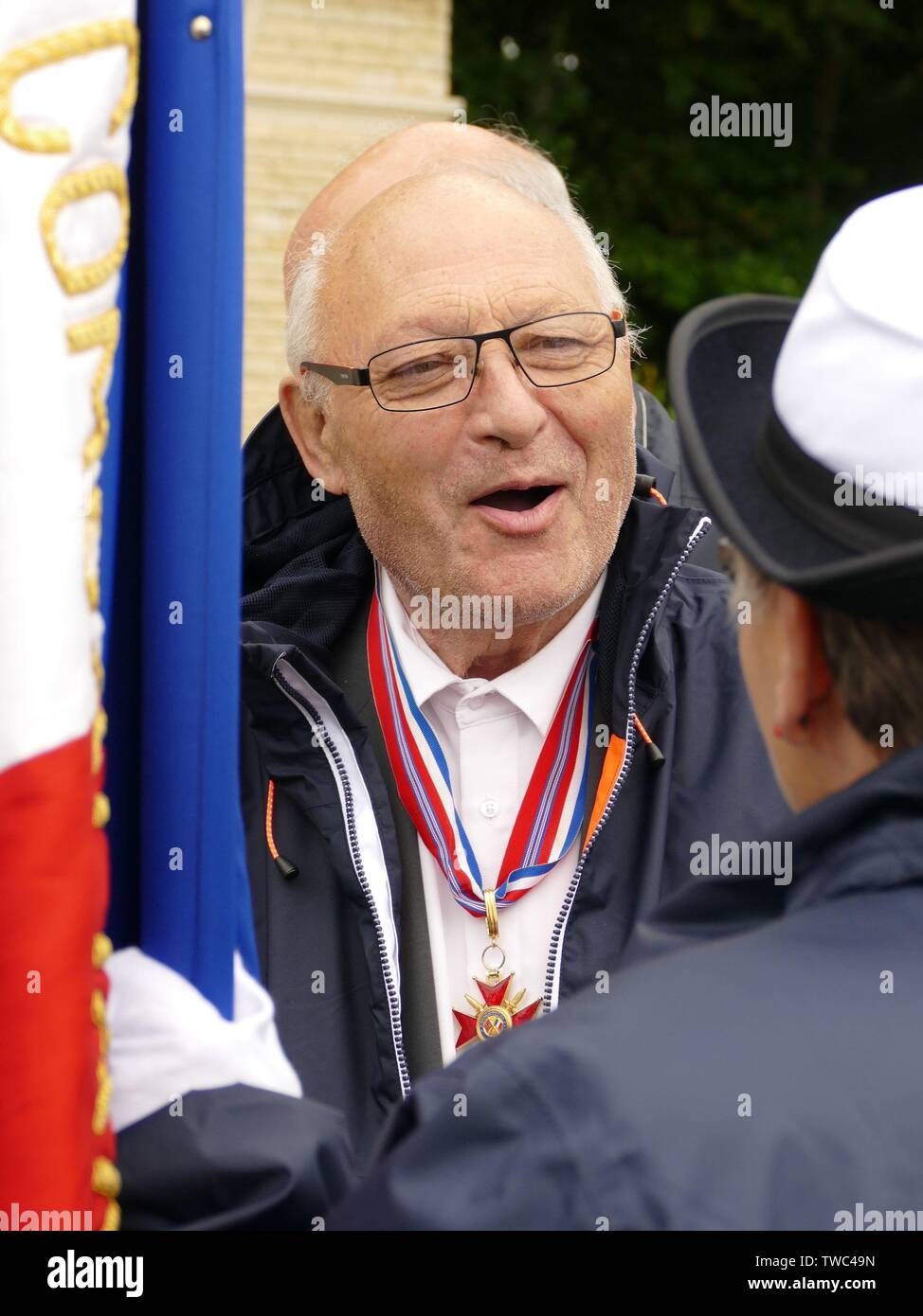 Commémoration au cimetière militaire britannique de Banneville la Campagne (Calvados) du vendredi 07 juin 2019 Banque D'Images