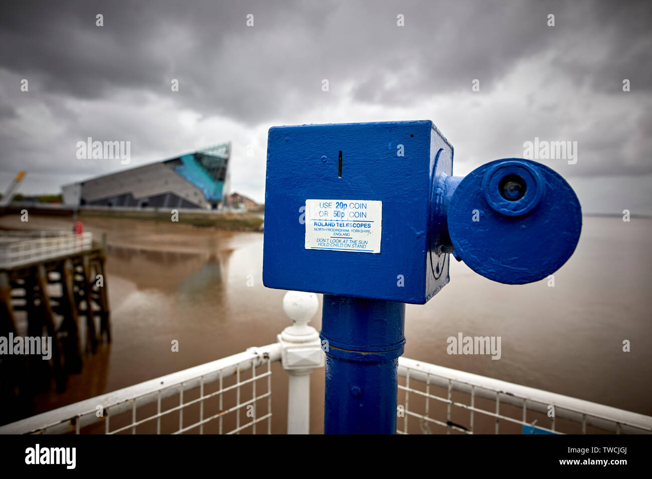 Kingston Upon Hull port city East Yorkshire Depp, un immense aquarium situé à Sammy's Point, l'estuaire Humber bâtiment conçu par Sir Terry Farrell Banque D'Images