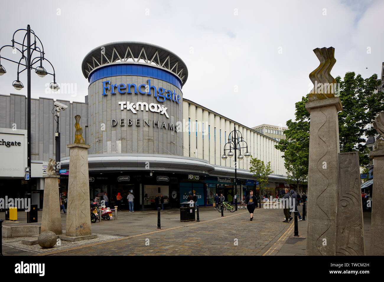 Le centre-ville de Doncaster, dans le Yorkshire du Sud centre commercial Frenchgate nommé d'après la rue du même nom qui a formé l'une des anciennes portes de medieva Banque D'Images