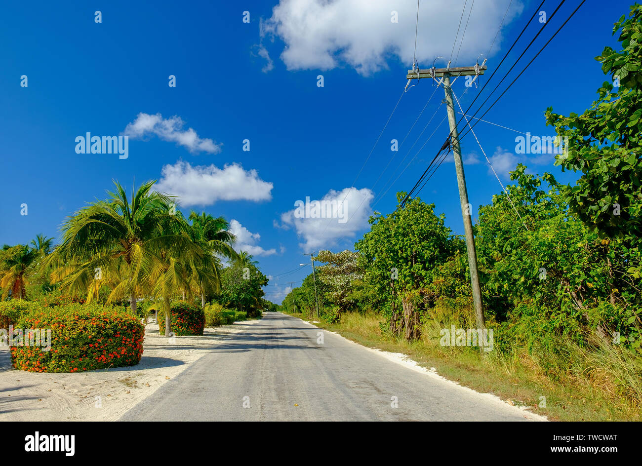 Banques Guy Road sur la petite Caïman, Îles Caïmans Banque D'Images