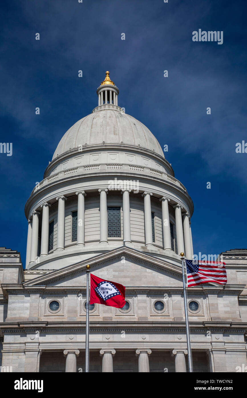Little Rock, Arkansas - l'Arkansas State Capitol building. Banque D'Images
