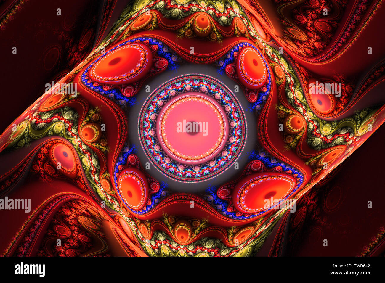 La magie de la musique hypnotique Hypnose rêve rêve fractal wallpaper abstract background. Rêves Banque D'Images