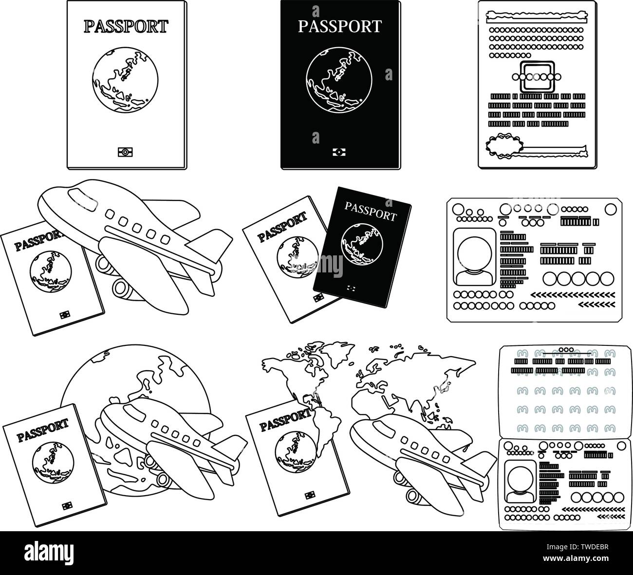 C'est l'illustration d'un passeport. Illustration de Vecteur