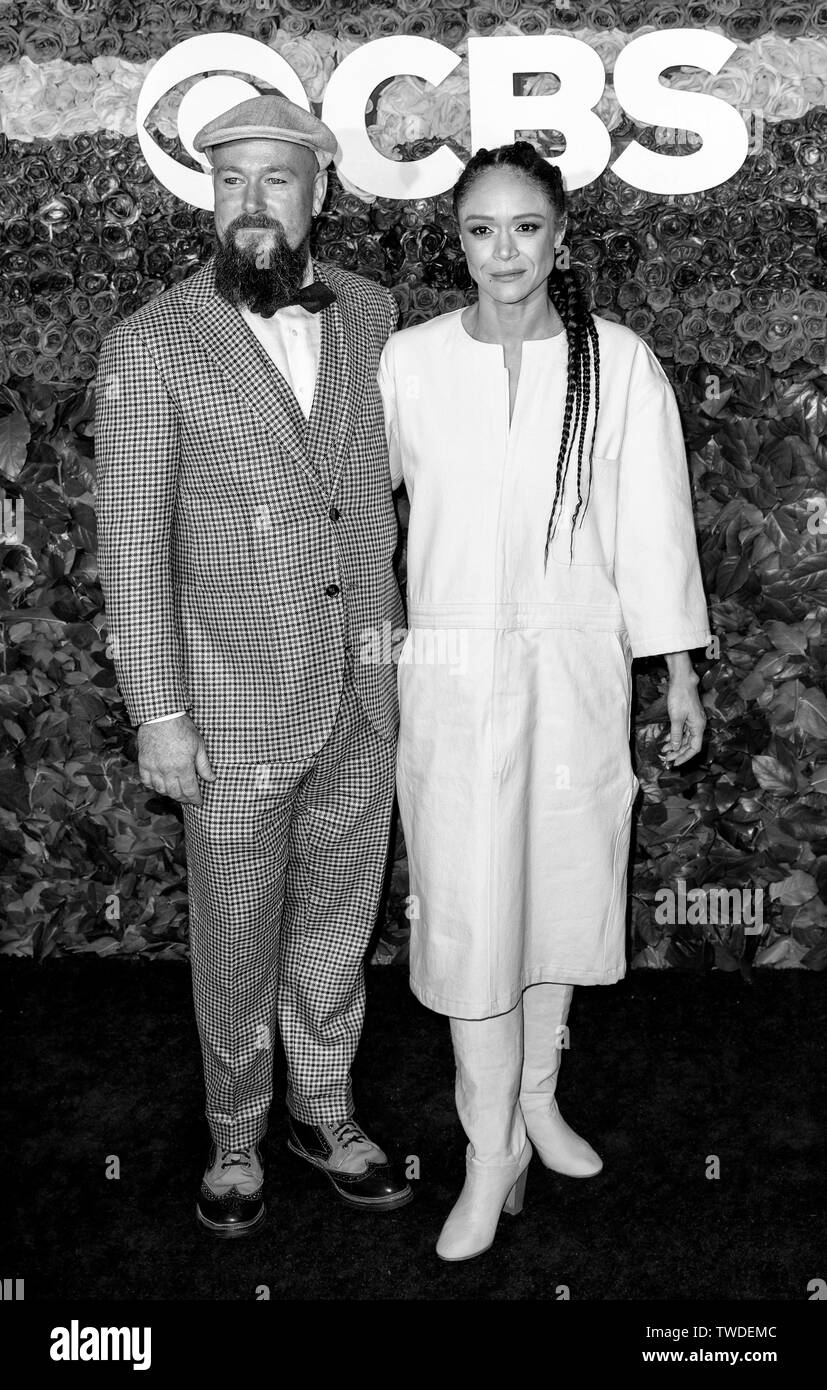 New York, NY - 09 juin 2019 : Gaylen Hamilton et Amber Gray assister au 73e Congrès annuel des Tony Awards au Radio City Music Hall Banque D'Images