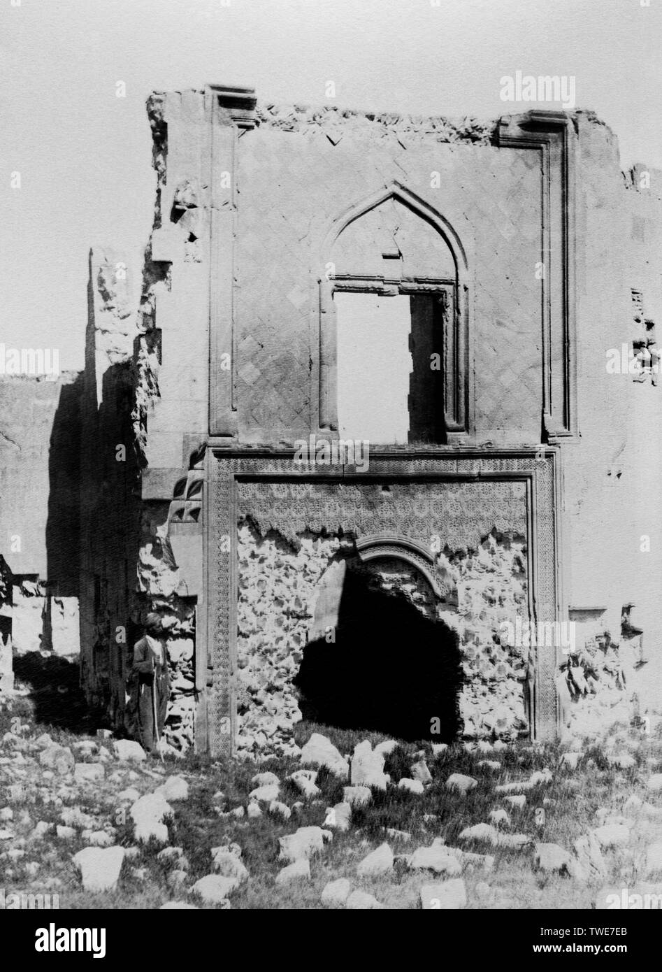 La Turquie, Kars, ani, ruines, la porte du palais royal, 1910 Banque D'Images