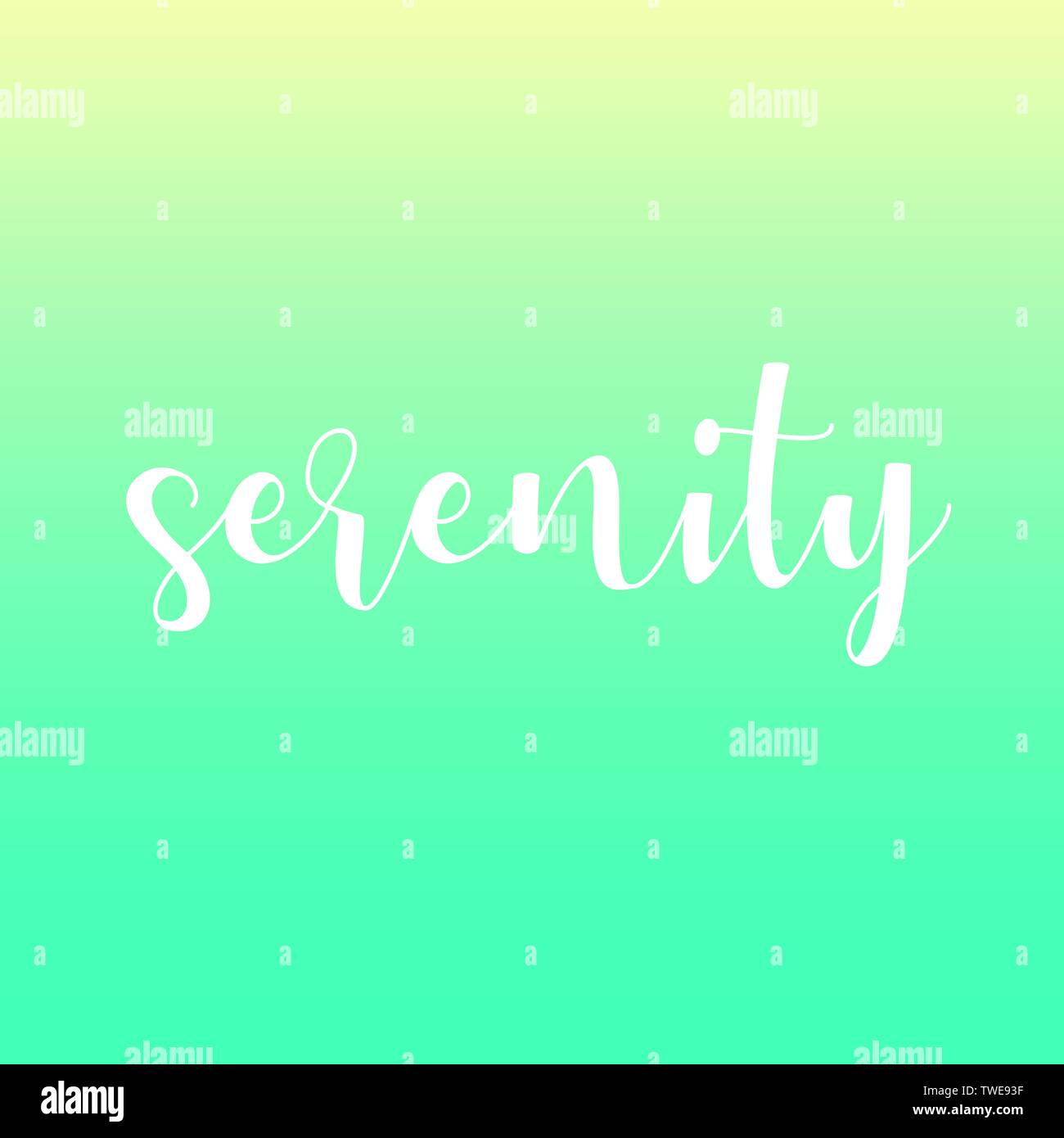 Serenite Motivation Citation L Etat D Etre Calme Paisible Et Non Trouble Image Vectorielle Stock Alamy