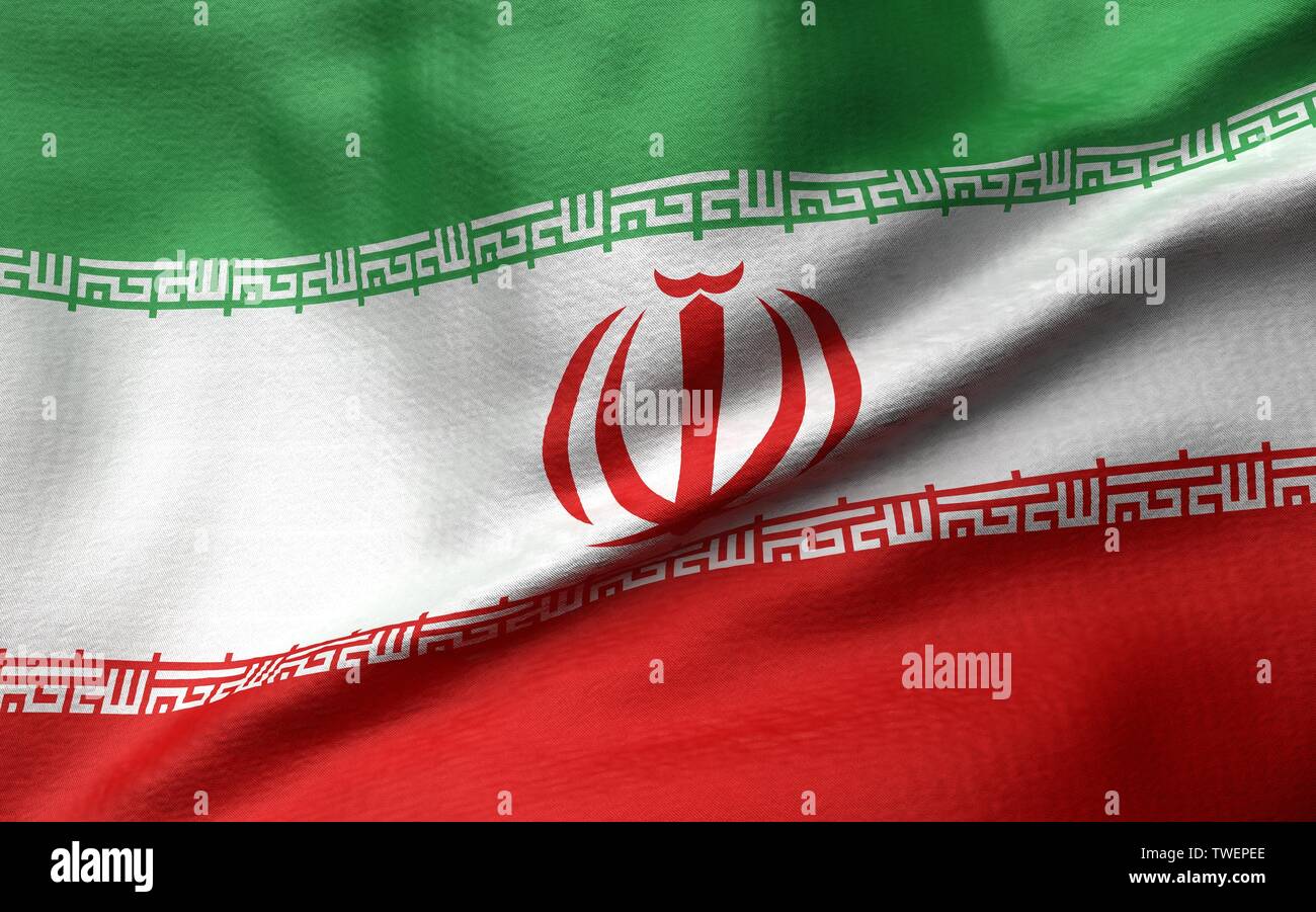 3D Illustration d'Iran Flag Banque D'Images