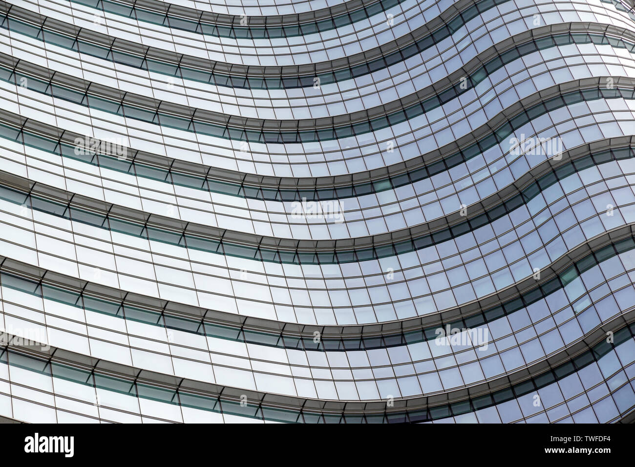 Gratte-ciel moderne en verre abstrait Architecture financière Détail Banque D'Images