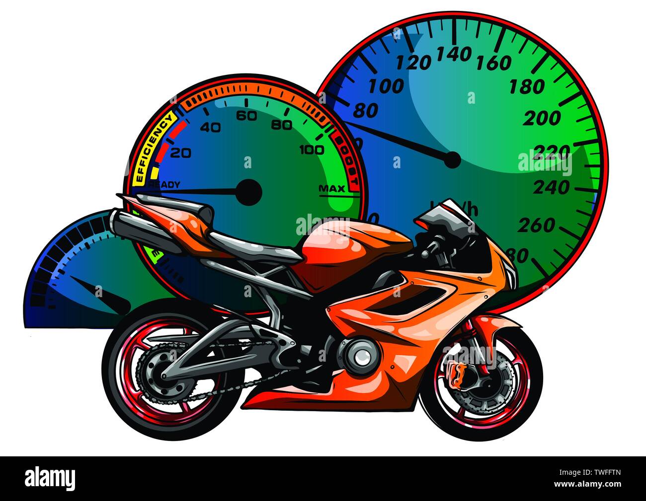 Un motard, abstract vector silhouette. La course moto route Illustration de Vecteur
