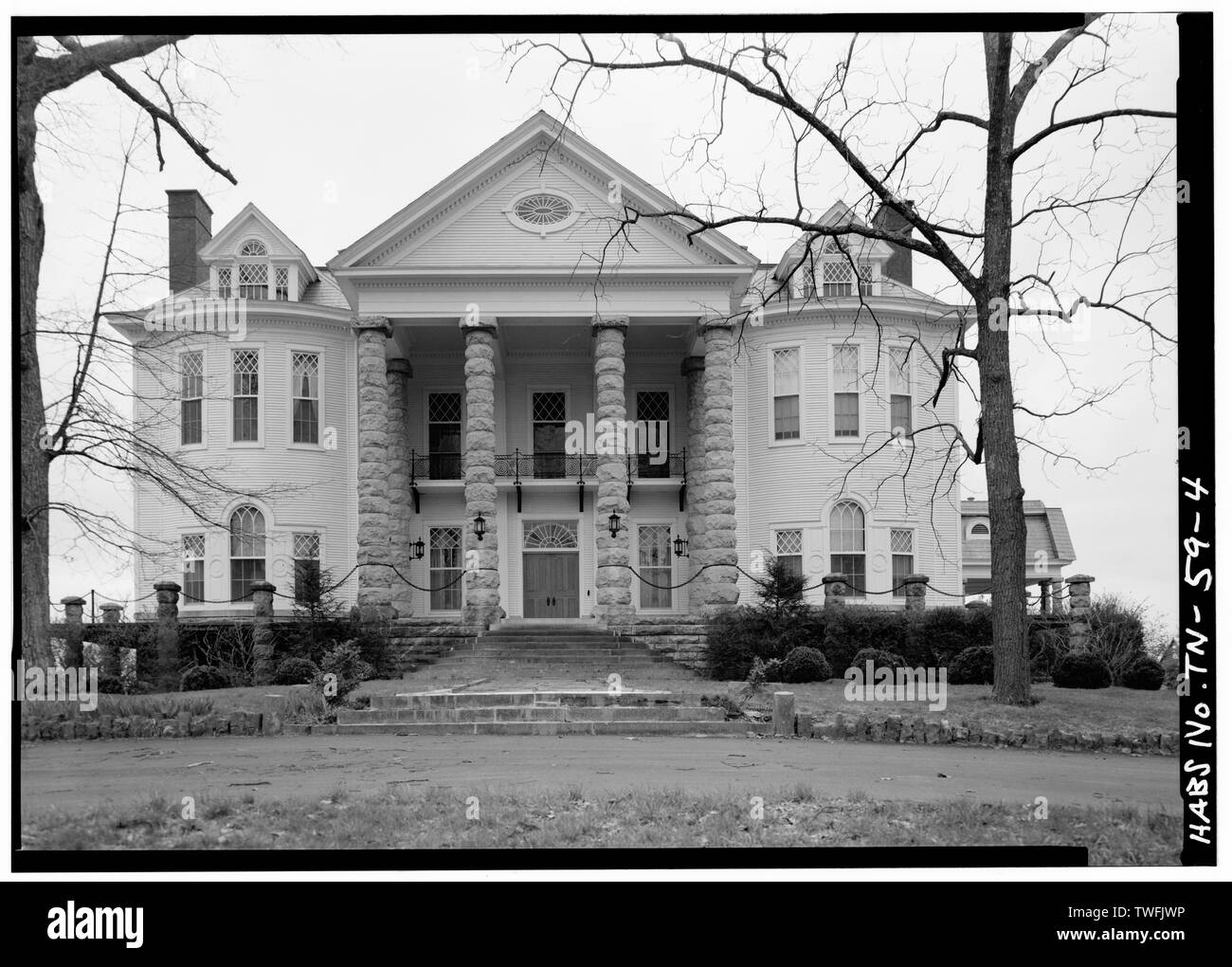 PORTICO ÉLÉVATION - Glen Raven, Washington Road, Cedar Hill, Robertson Comté, TN Banque D'Images