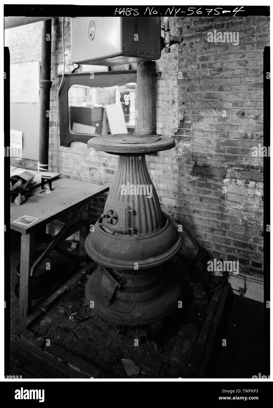 Cuisinière avec renflement en 203 Front Street, 4ème étage - South Street Seaport Museum, 203-204, rue Front, New York, New York County, NY Banque D'Images