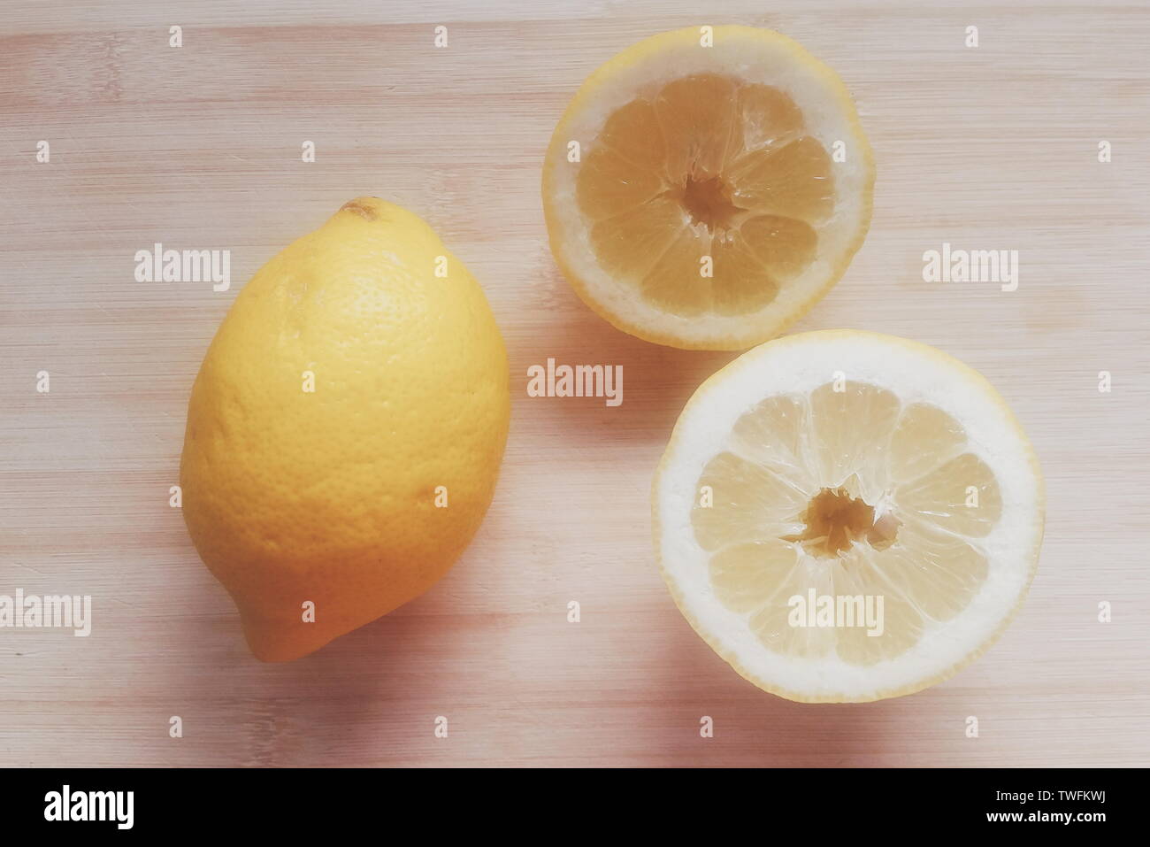 Vue aérienne de citrons frais Banque D'Images
