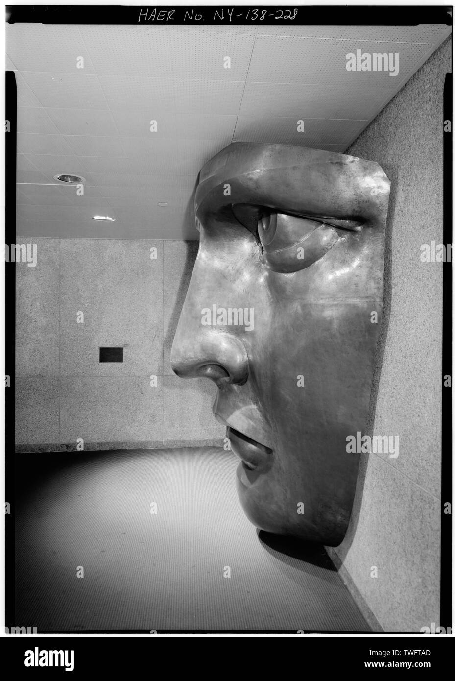 Profil de la FACE, DANS LE MUSÉE. - Statue de la liberté, Liberty Island, Manhattan, New York, New York County, NY Banque D'Images