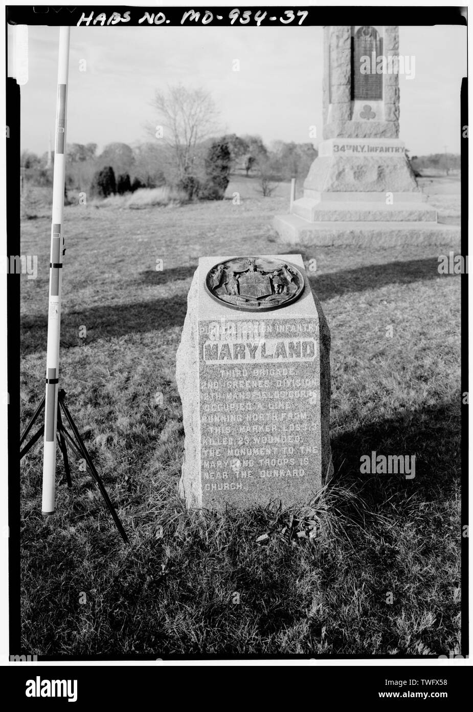 La Légion D'INFANTERIE PURNELL MARYLAND MONUMENT, CÔTÉ NORD DU VIEUX CONFEDERATE AVENUE AU NORD DU SITE DE L'ÉGLISE DUNKER - Champ de bataille National d'Antietam, Sharpsburg, comté de Washington, MD ; Mansfield, Joseph K, F ; Stetson, John L ; Starke, William E ; Anderson ; Richardson, Israël, McKinley, William ; O'Branch, L ; Rodman, Isaac ; Barton, Clara ; Reilly, O T ; Boucher, Jack E, photographe ; Boucher, Jack E, photographe ; Prix, Virginie B, émetteur Banque D'Images
