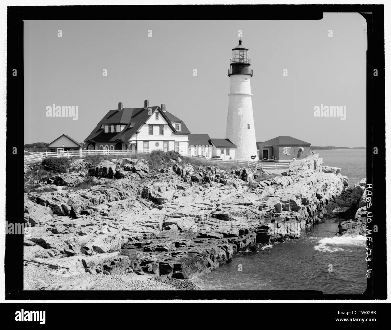 - Portland Head Light, Portland Head, environ 1-2 km à l'Est de Shore Road, Cape Elizabeth, comté de Cumberland, moi Banque D'Images - Portland Head Light, Portland Head, environ 1-2 km à l'Est de Shore Road, Cape Elizabeth, comté de Cumberland, moi Banque D'Images