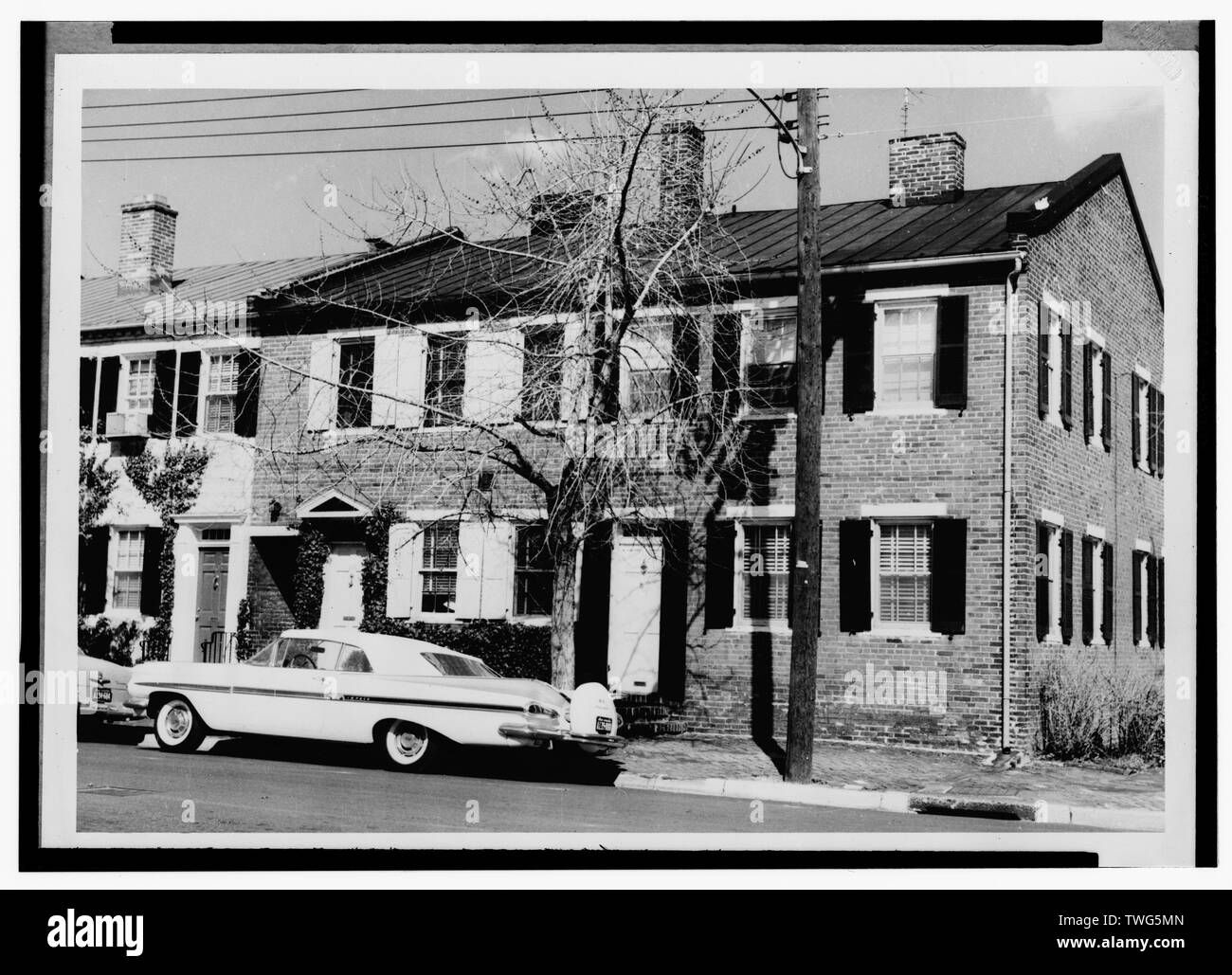 - L'Enquête sur la rue Queen, 301-303, rue Queen (en rangée), Alexandrie, ville indépendante, VA Banque D'Images