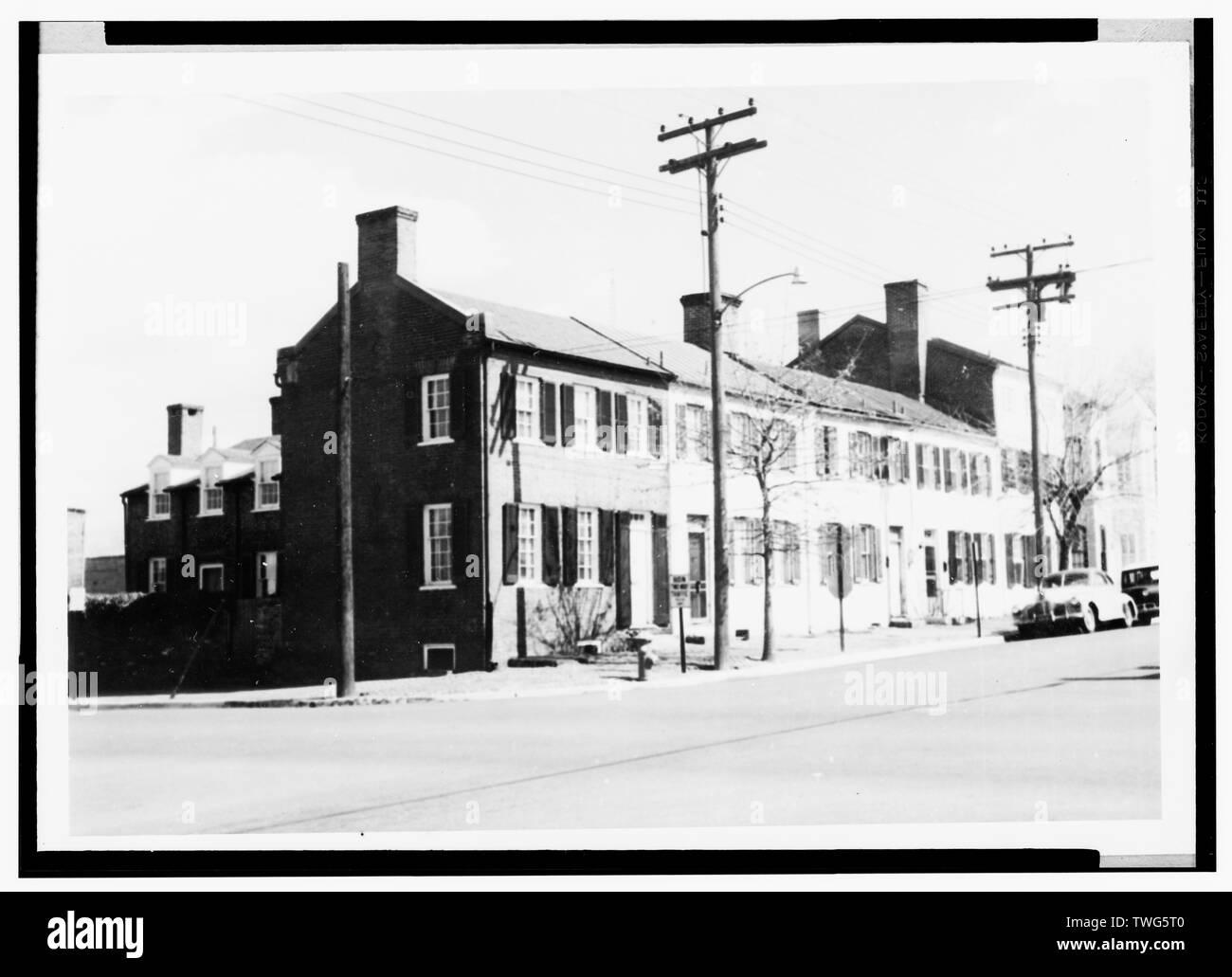 - L'Enquête sur la rue Queen, 319-325, rue Queen (en rangée), Alexandrie, ville indépendante, VA Banque D'Images