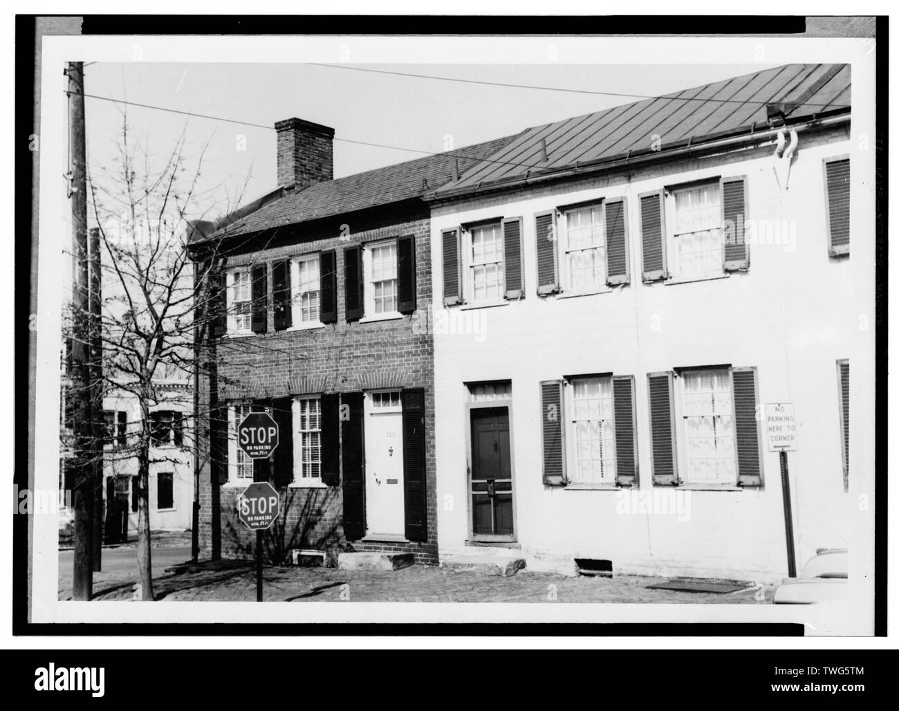 - L'Enquête sur la rue Queen, 319-325, rue Queen (en rangée), Alexandrie, ville indépendante, VA Banque D'Images