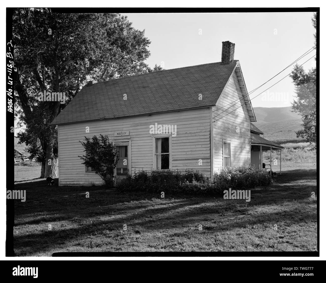 Maison du Ranch des côtés sud et ouest. Vue vers le nord-est. - Henry, Cluff Ranch Ranch House, Vallée Jordanelle Keetley, Mine Road à la U.S. Route 40, Heber City, Wasatch Comté, UT Banque D'Images