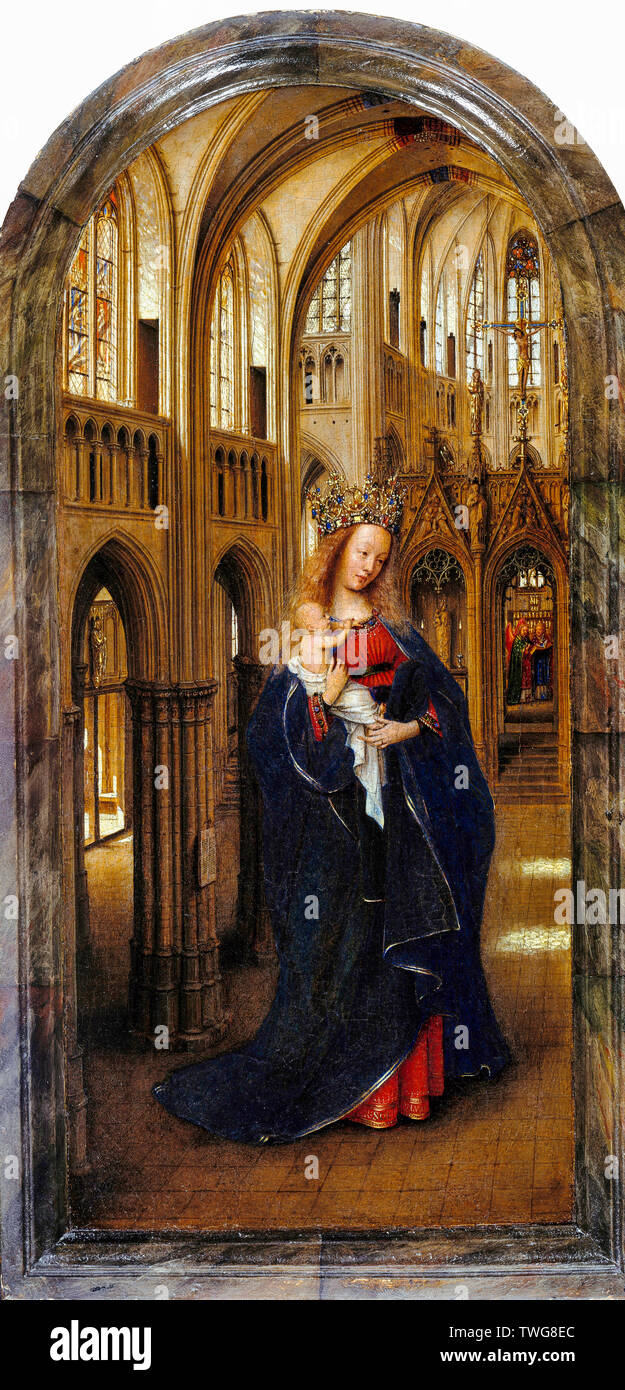 Jan van Eyck, la Vierge dans l'Église, de peinture, vers 1438 Banque D'Images Jan van Eyck, la Vierge dans l'Église, de peinture, vers 1438 Banque D'Images