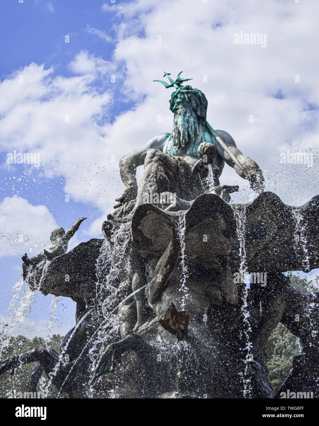 Fontaine de Neptune à Berlin, Allemagne Banque D'Images