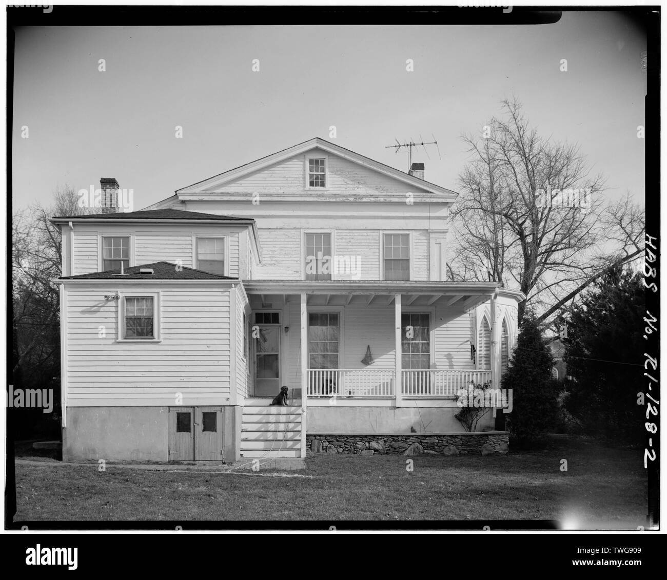 Arrière (OUEST) Élévation - Francis M. Dimond House, 617 Hope Street, Bristol, comté de Bristol, RI ; Warren, Russell Banque D'Images