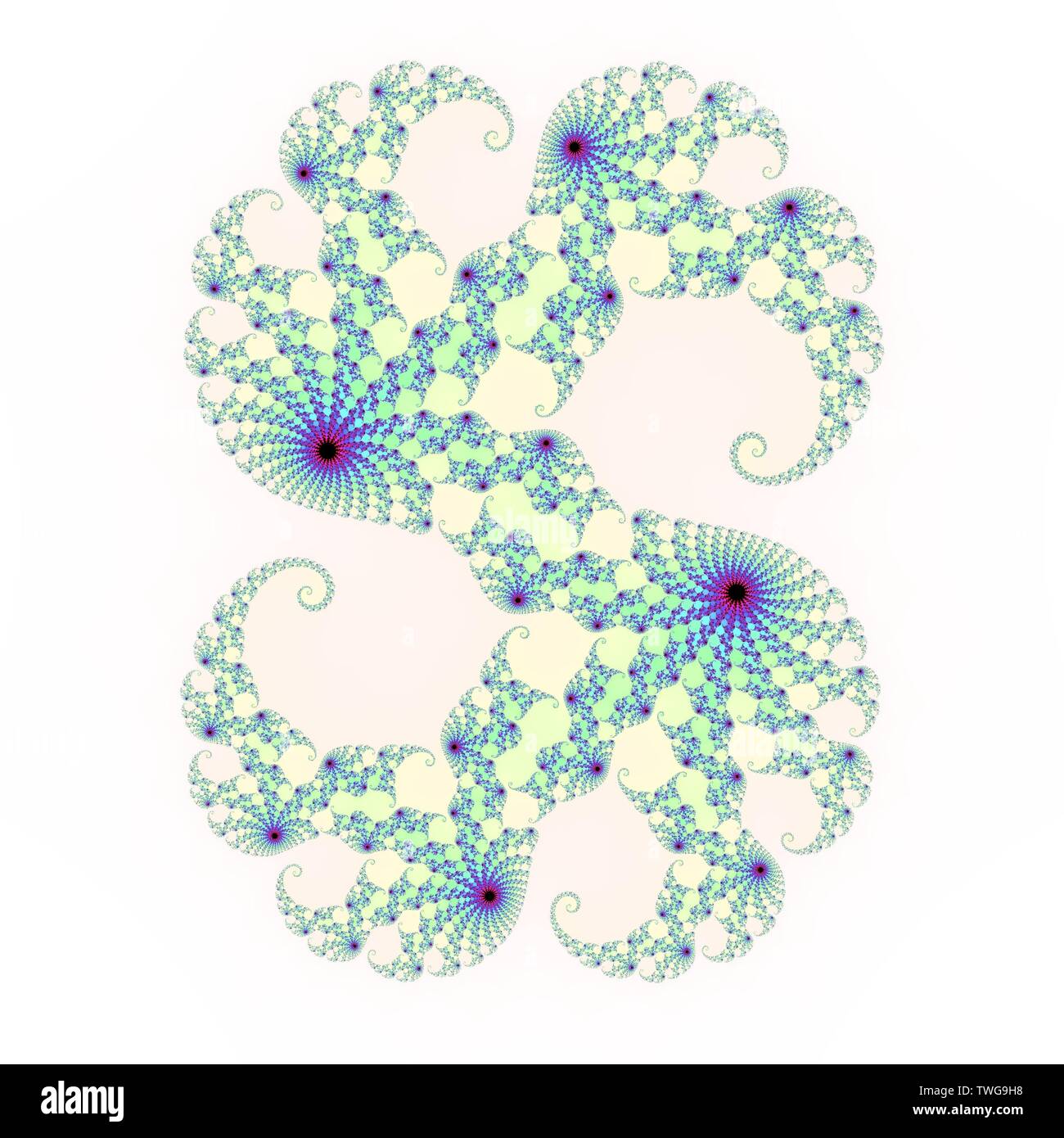 Une image créée à l'aide de l'informatique graphique, une photo d'un objet mathématique appelé un fractal. Banque D'Images