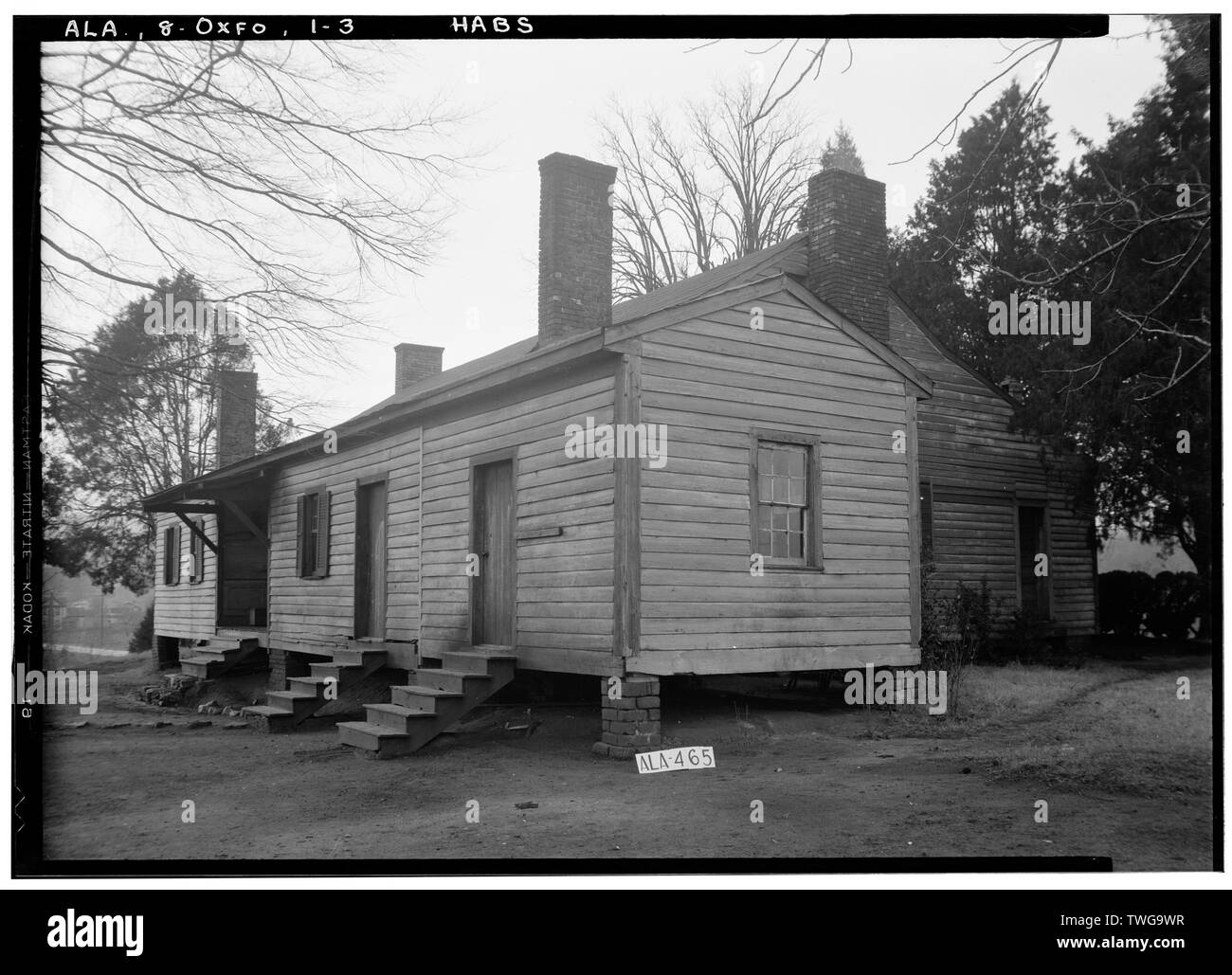 Les bâtiments historiques de l'enquête américaine O. N. Manning, photographe, 24 janvier 1935 VUE ARRIÈRE ET LATÉRAUX S.E. - Dudley Maison de Neige, neige 704 Street, Oxford, comté de Calhoun, AL Banque D'Images