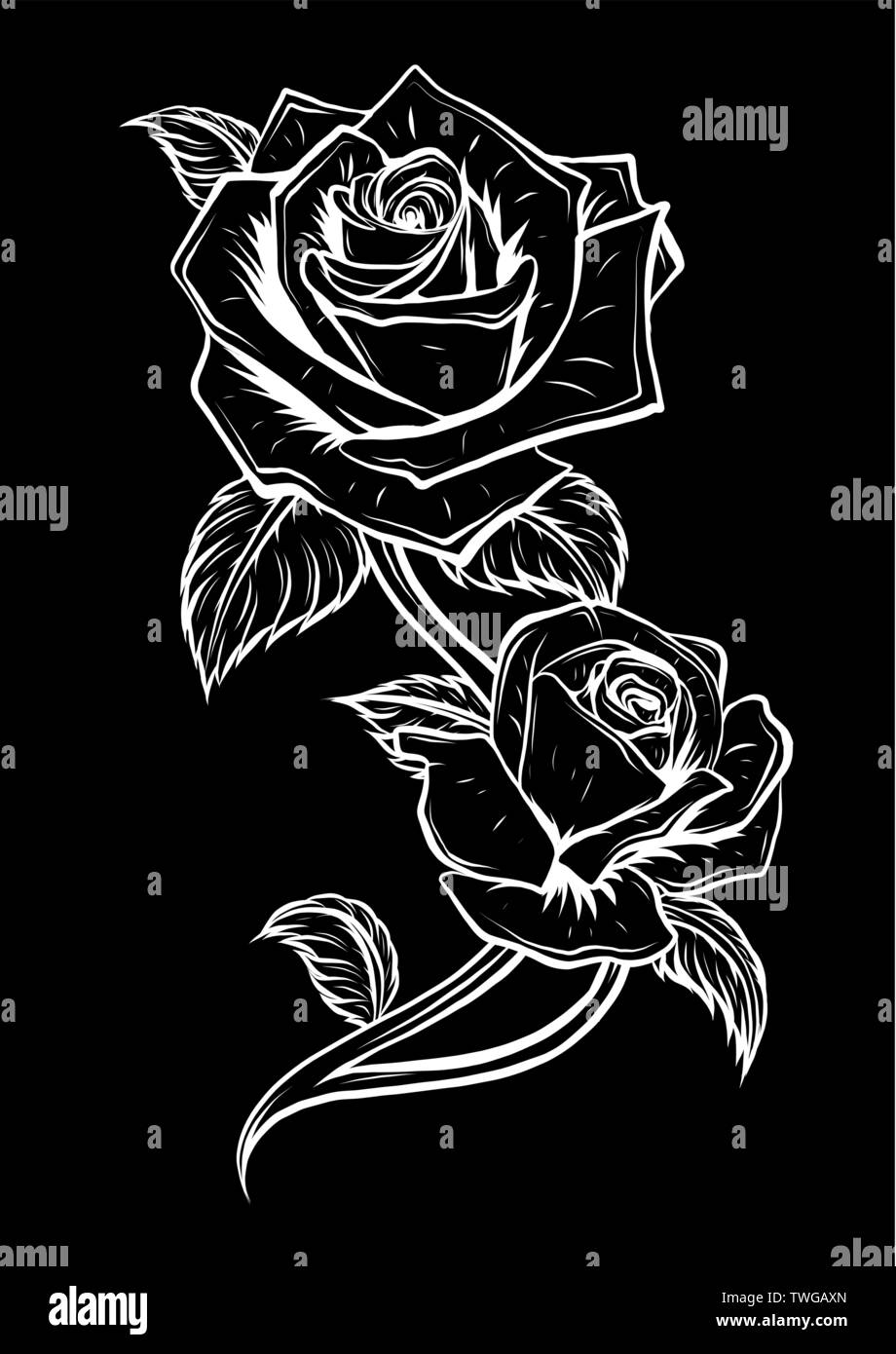 Magnifique bouquet de roses rouges et de feuilles. Arrangement de fleurs. design carte de vœux et invitation du mariage, anniversaire, Valentine s day Illustration de Vecteur