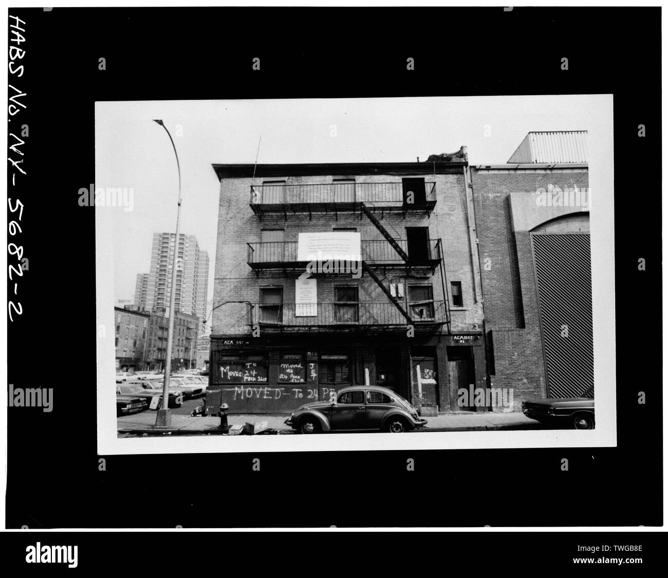 Élévation ARRIÈRE - South Street Seaport Museum, 45 Peck Slip-151 South Street, New York, New York County, NY Banque D'Images