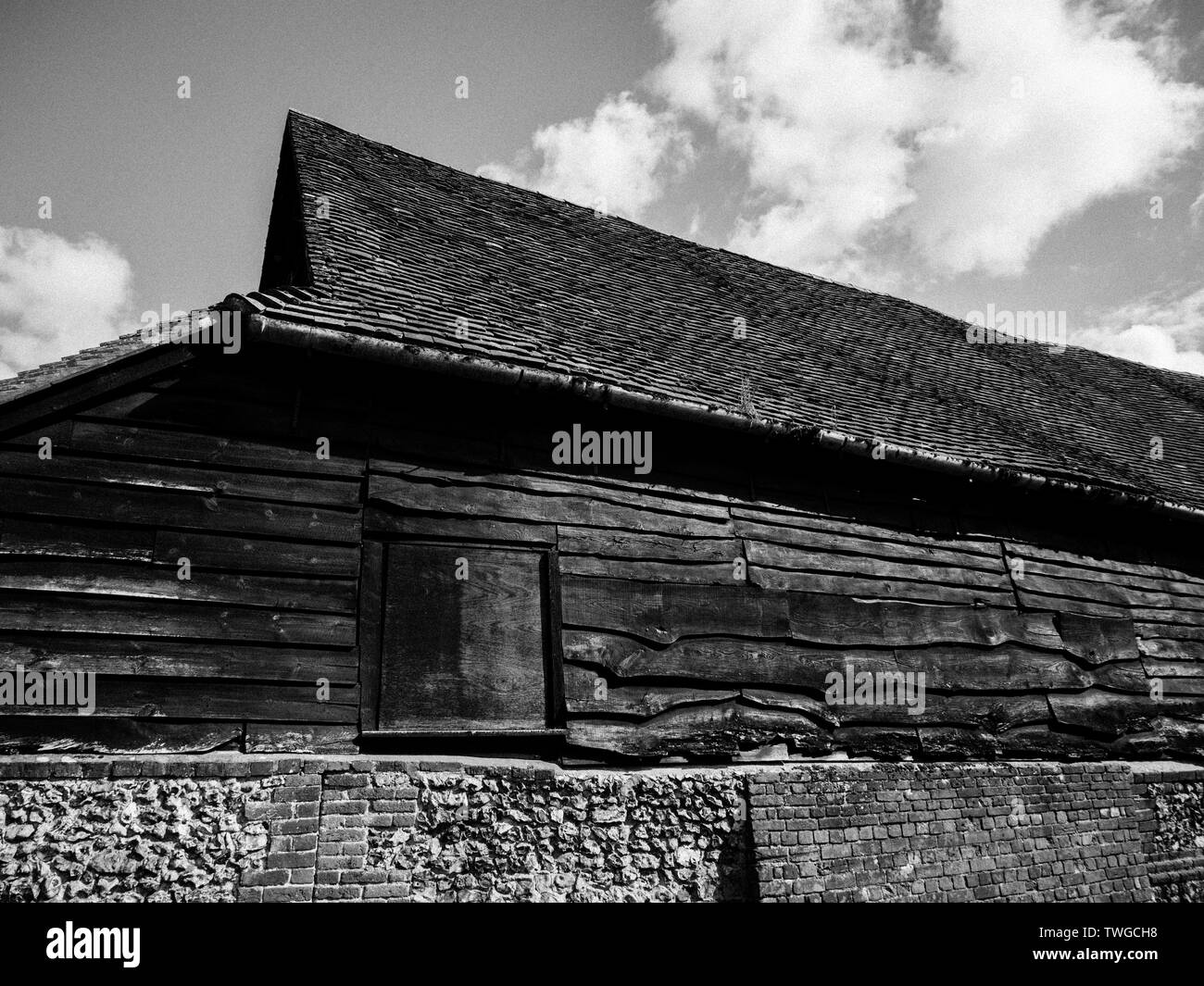 Grange en bois traditionnel, Goring-on-Thames, Oxfordshire, England, UK, FR. Banque D'Images